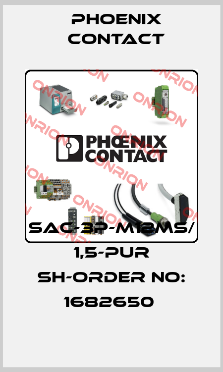 SAC-3P-M12MS/ 1,5-PUR SH-ORDER NO: 1682650  Phoenix Contact