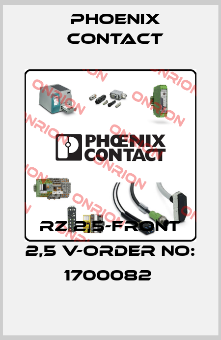 RZ 2,5-FRONT 2,5 V-ORDER NO: 1700082  Phoenix Contact
