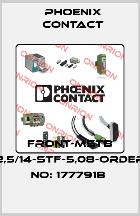 FRONT-MSTB 2,5/14-STF-5,08-ORDER NO: 1777918  Phoenix Contact