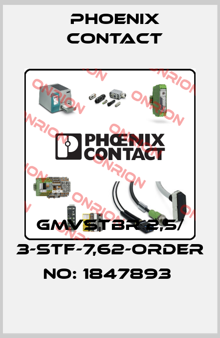 GMVSTBR 2,5/ 3-STF-7,62-ORDER NO: 1847893  Phoenix Contact
