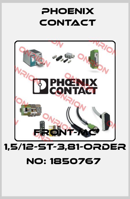 FRONT-MC 1,5/12-ST-3,81-ORDER NO: 1850767  Phoenix Contact