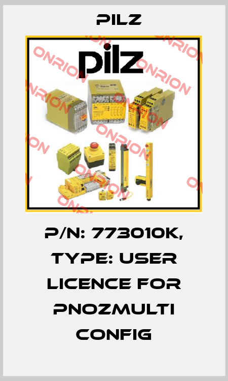 p/n: 773010K, Type: User Licence for PNOZmulti Config Pilz