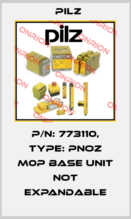 p/n: 773110, Type: PNOZ m0p base unit not expandable Pilz