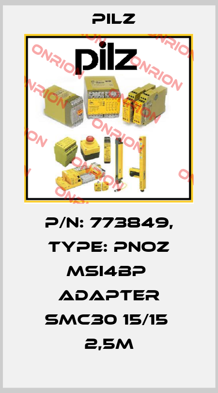 p/n: 773849, Type: PNOZ msi4Bp  Adapter SMC30 15/15  2,5m Pilz
