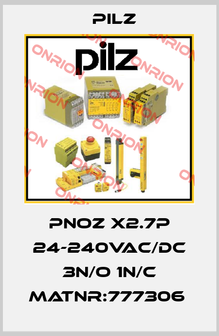 PNOZ X2.7P 24-240VAC/DC 3n/o 1n/c MatNr:777306  Pilz