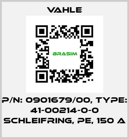 P/n: 0901679/00, Type: 41-00214-0-0 SCHLEIFRING, PE, 150 A Vahle