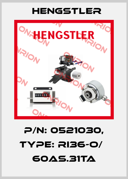 p/n: 0521030, Type: RI36-O/   60AS.31TA Hengstler
