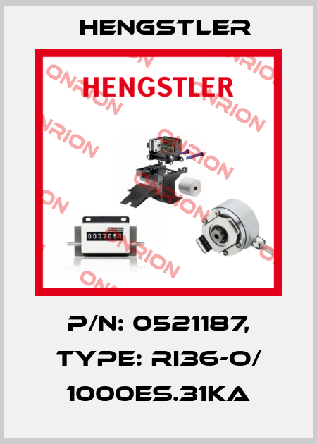 p/n: 0521187, Type: RI36-O/ 1000ES.31KA Hengstler