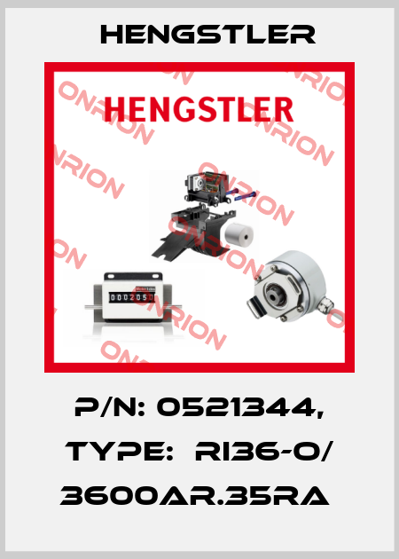 P/N: 0521344, Type:  RI36-O/ 3600AR.35RA  Hengstler