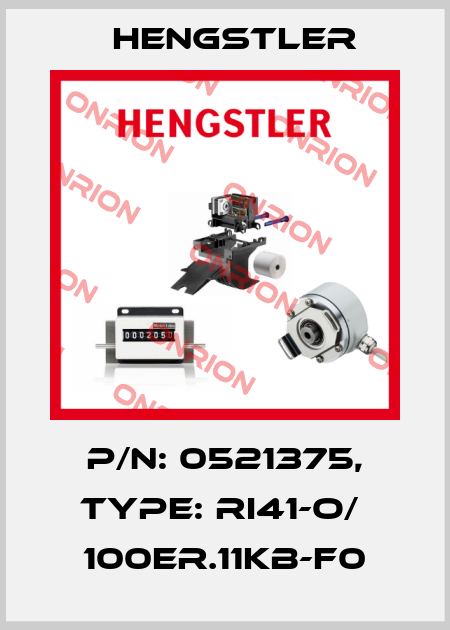 p/n: 0521375, Type: RI41-O/  100ER.11KB-F0 Hengstler