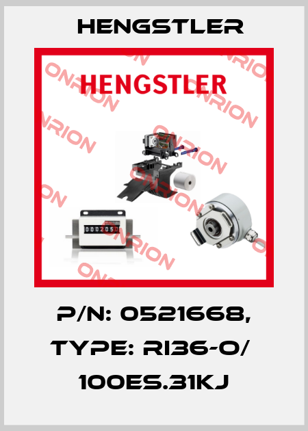 p/n: 0521668, Type: RI36-O/  100ES.31KJ Hengstler