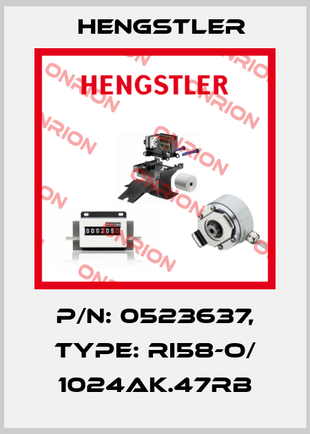 p/n: 0523637, Type: RI58-O/ 1024AK.47RB Hengstler