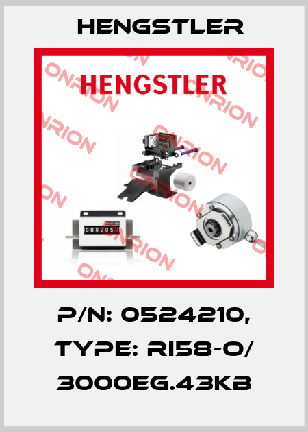 p/n: 0524210, Type: RI58-O/ 3000EG.43KB Hengstler