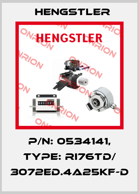 p/n: 0534141, Type: RI76TD/ 3072ED.4A25KF-D Hengstler