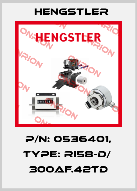 p/n: 0536401, Type: RI58-D/  300AF.42TD Hengstler