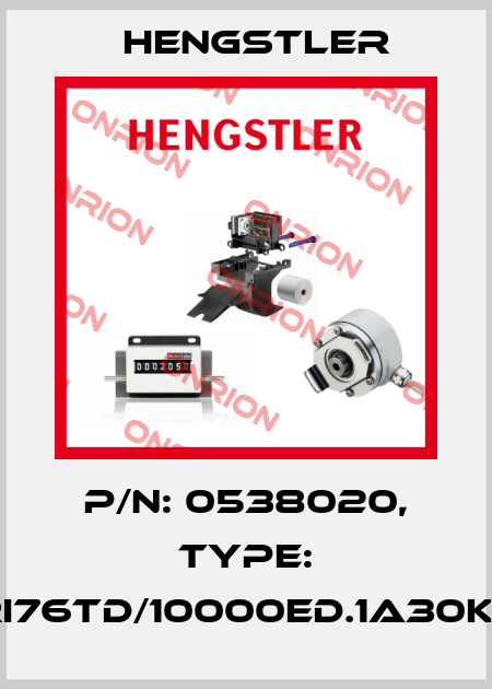 p/n: 0538020, Type: RI76TD/10000ED.1A30KF Hengstler