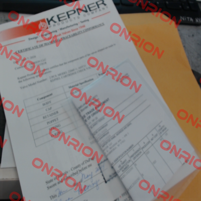 3.1 certificate (Material Traceability Report) KEPNER