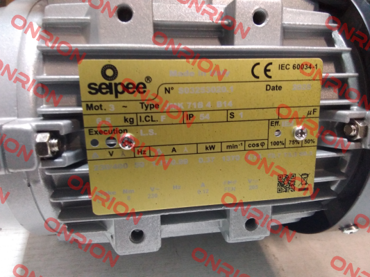 JMK 71B 0.37KW 4P B14 230/400-50 SEIPEE