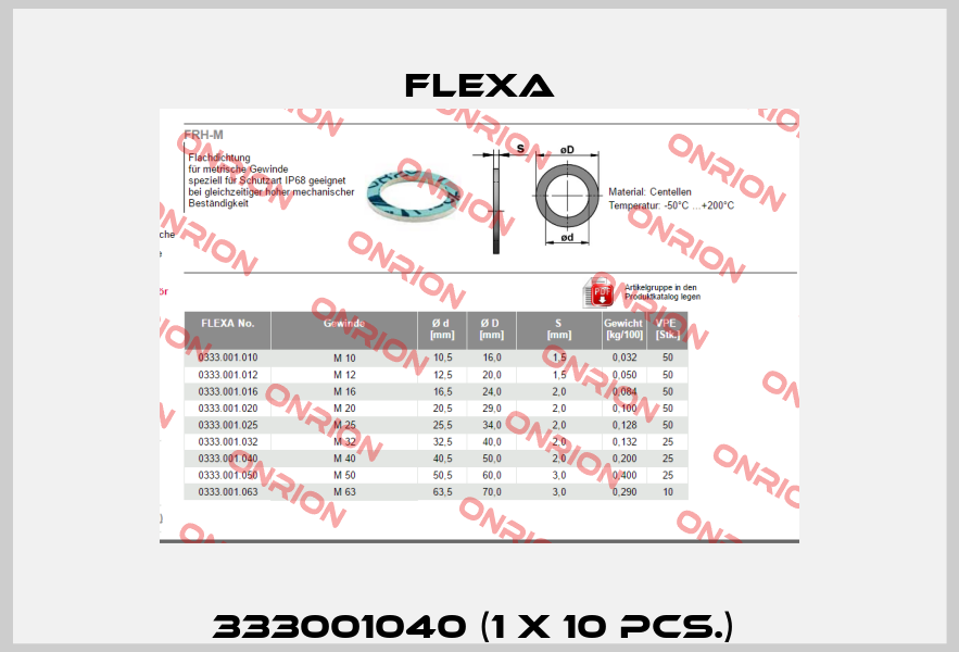 333001040 (1 x 10 pcs.)  Flexa