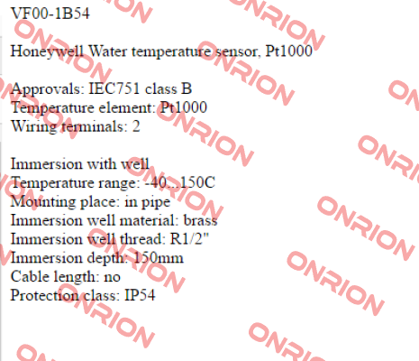 VF00-1B54 Honeywell