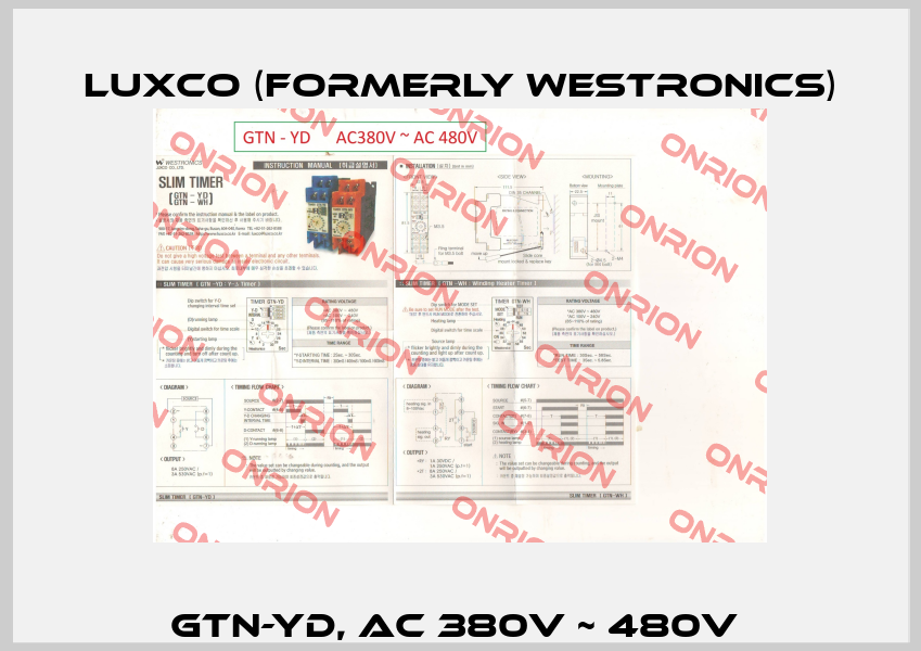 GTN-YD, AC 380V ~ 480V  Luxco (formerly Westronics)