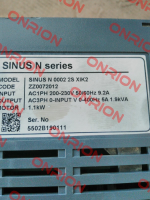 SINUS N 0002 2S XIK2 Sinus