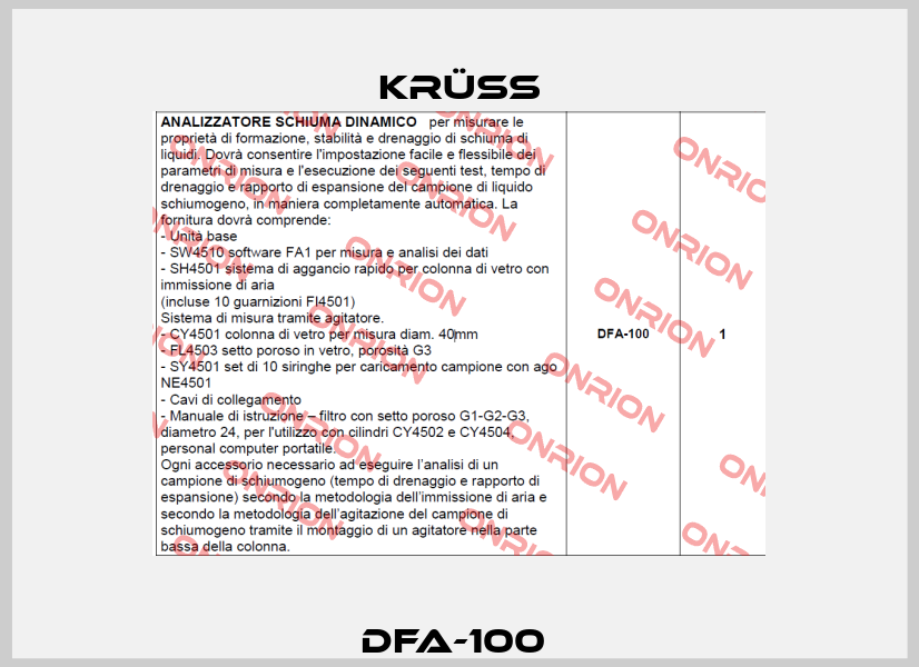 DFA-100  Krüss