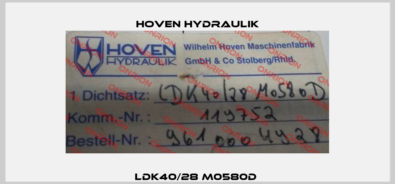 LDK40/28 M0580D  Hoven Hydraulik