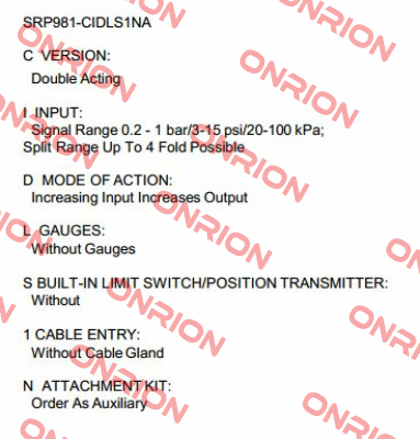 SRP981-CIDLS1NA  Foxboro (by Schneider Electric)