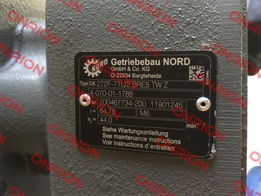 Type: SK 272F-71L/2 BRE5 TW Z OEM Nord