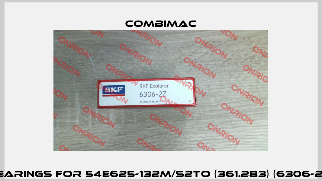 bearings for 54E625-132M/S2TO (361.283) (6306-2z) Combimac