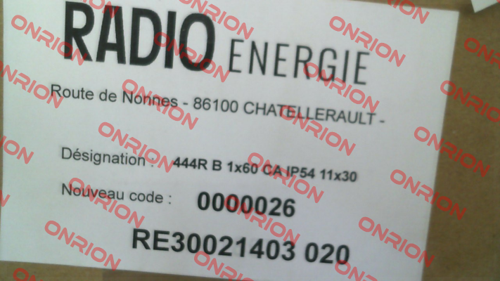 PRE0042 // REO444R1B0,06CA Radio Energie