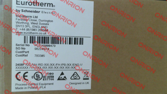 2408F/CC/VH/RD/XX/XX/FH/PB/XX/ENG/ / XXXXXX/////////////////// Eurotherm