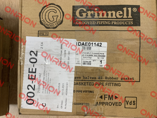 PN 10/16 FIG.71 4" 7280001317 Grinnell