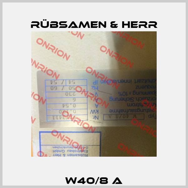 W40/8 A Rübsamen & Herr
