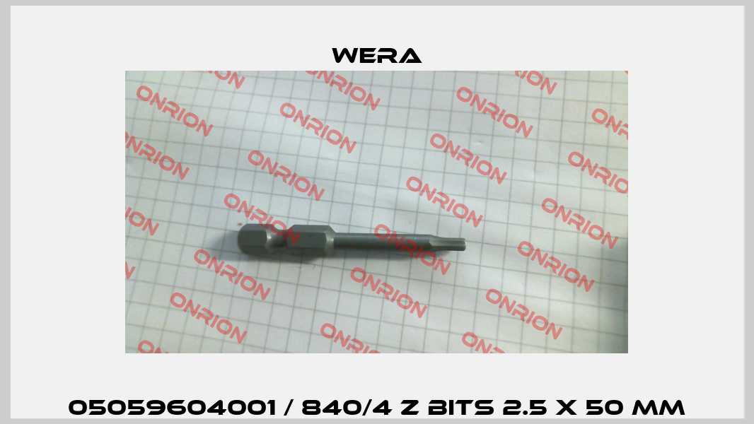 05059604001 / 840/4 Z Bits 2.5 x 50 mm Wera