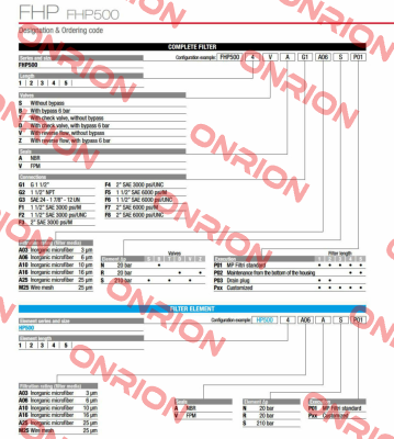 FHP-500-3-V-A-F7-A10-S-P01 MP Filtri