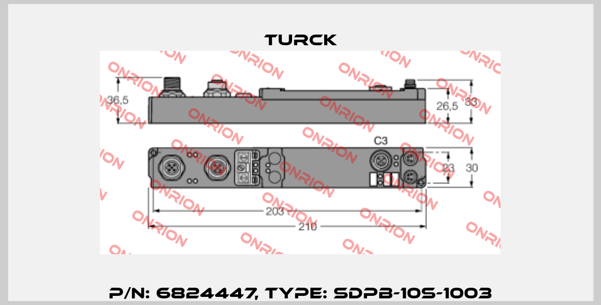 p/n: 6824447, Type: SDPB-10S-1003 Turck