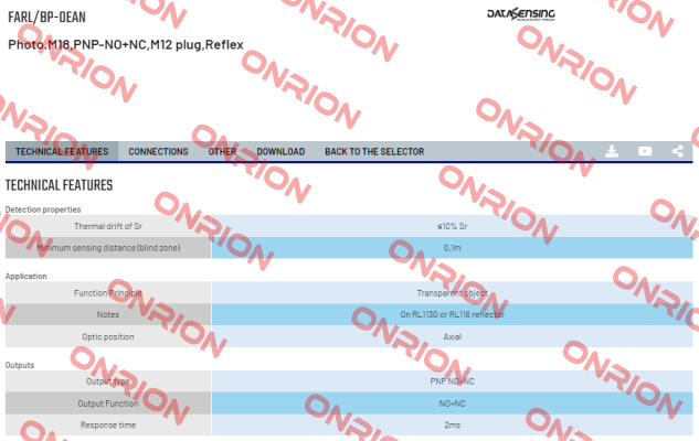 FARL/BP-0EAN Micro Detectors / Diell