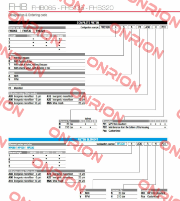 FHB-320-2-S-V-F1-A16-H-P01 MP Filtri