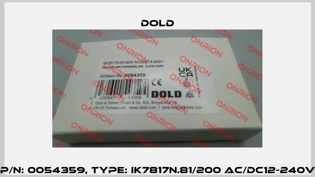 p/n: 0054359, Type: IK7817N.81/200 AC/DC12-240V Dold