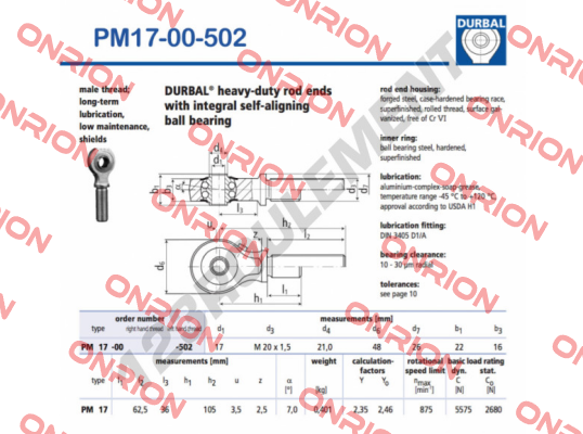 PM 17-00-502 Durbal