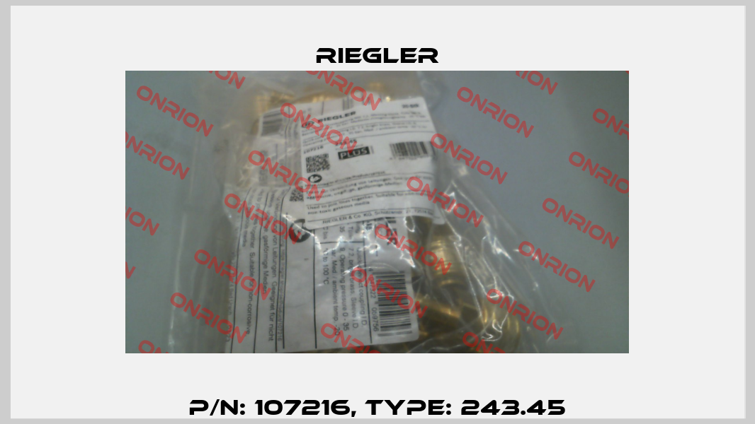 P/N: 107216, Type: 243.45 Riegler