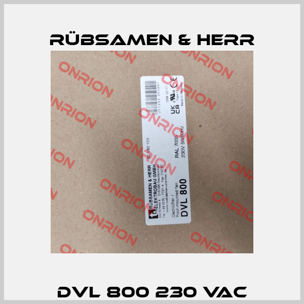 DVL 800 230 VAC Rübsamen & Herr